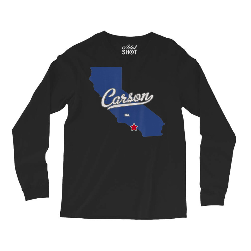 Carson California Ca Map T Shirt Long Sleeve Shirts | Artistshot