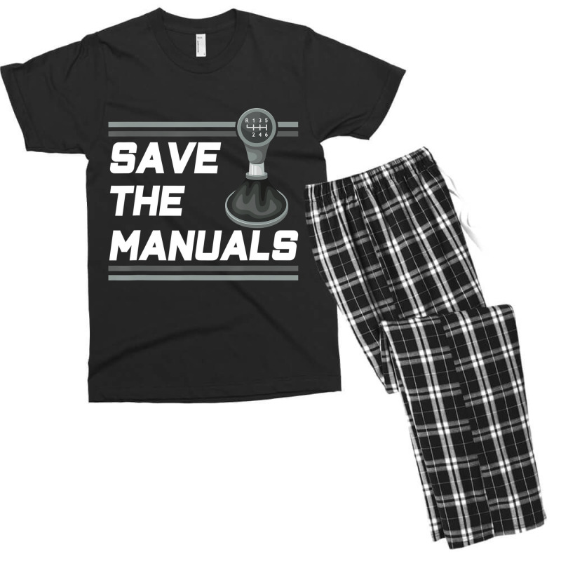 Vintage Save The Stick Manual Transmission Car T S Men's T-shirt Pajama Set by terrilyn | Artistshot