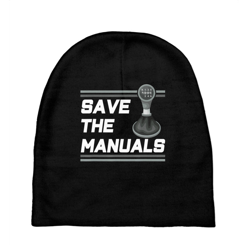 Vintage Save The Stick Manual Transmission Car T S Baby Beanies by terrilyn | Artistshot