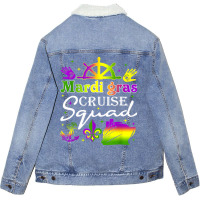 Mardi Gras Cruise Squad Matching Family Cruising C Unisex Sherpa-lined Denim Jacket | Artistshot