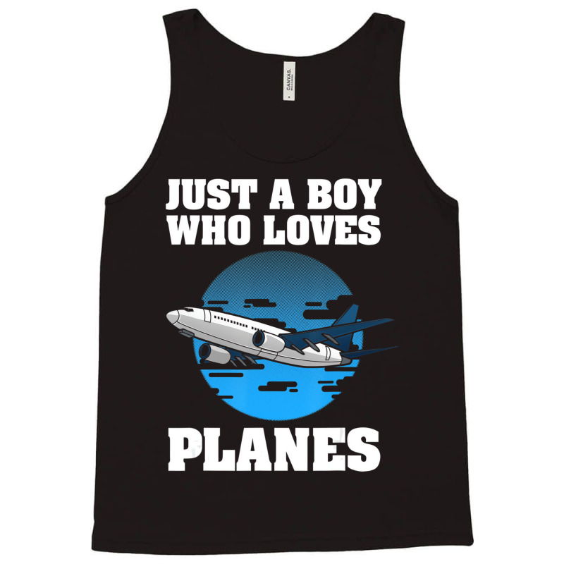 Funny Airplane Designs For Boys Men Plane Pilot Av Tank Top | Artistshot