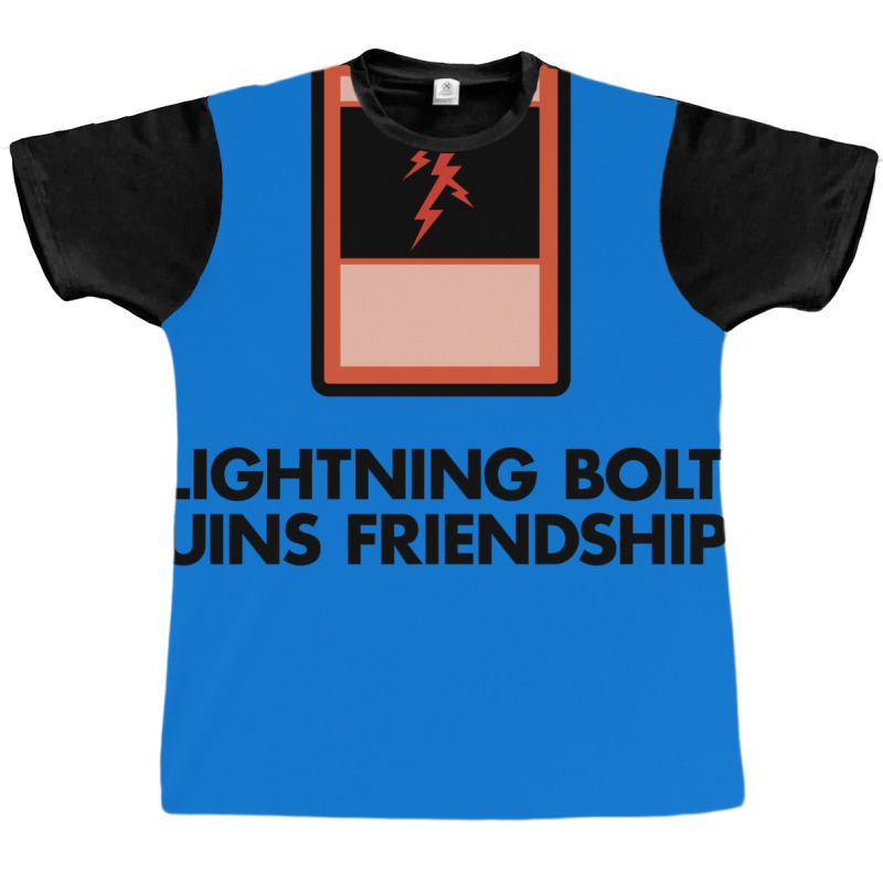 Lightning Bolt Ruins Friendships 19 Graphic T-shirt by kubalgopinc | Artistshot