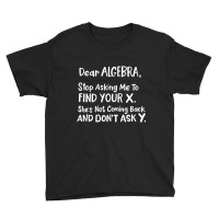 Dear Algebra Stop Asking Me To Find Your X Funny M Youth Tee | Artistshot