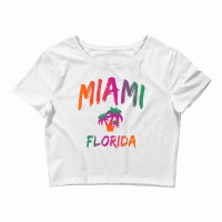 Miami   Florida   Tie Dye Text Print   Classic T S Crop Top | Artistshot