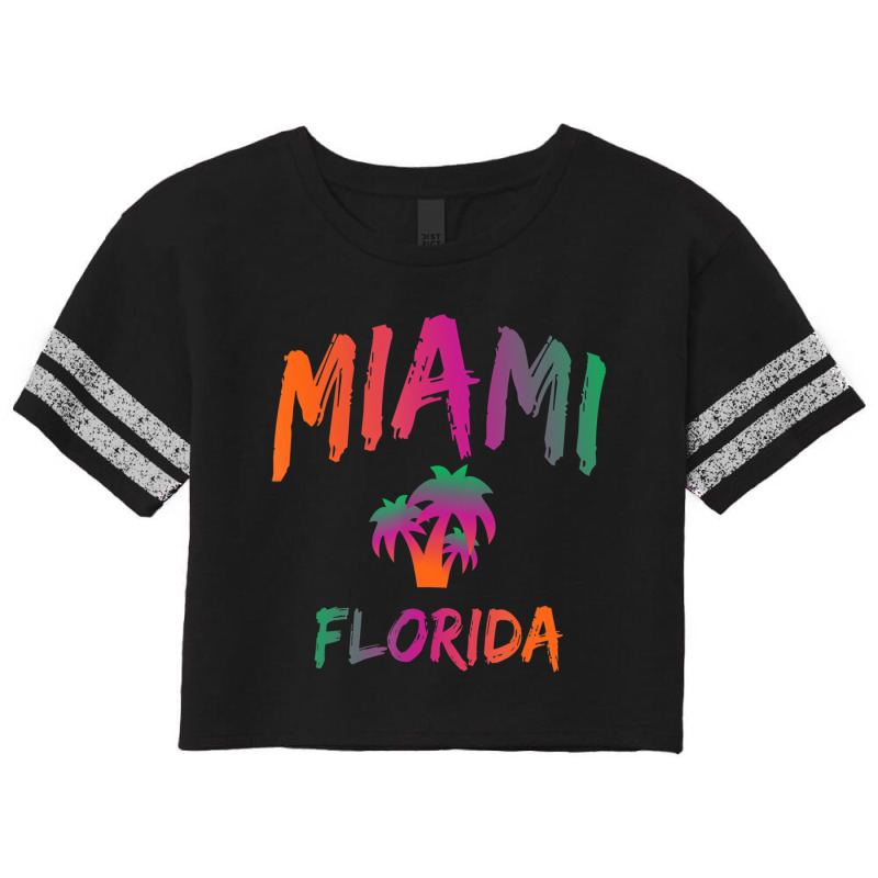 Miami   Florida   Tie Dye Text Print   Classic T S Scorecard Crop Tee by bettincam | Artistshot