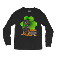 St Patricks Day Black And Tan Coonhound Shamrock P Long Sleeve Shirts | Artistshot