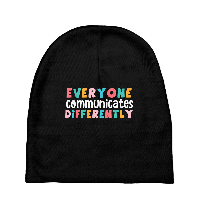 Everyone Communicate Differently Autism Special Ed Baby Beanies | Artistshot