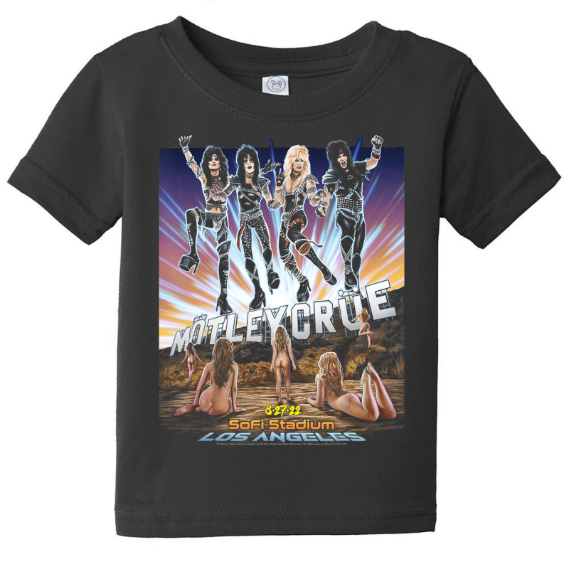 MÃ¶tley CrÃ¼e   The Stadium Tour Los Angeles T Baby Tee by fiddolamuf | Artistshot