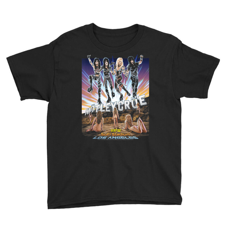 MÃ¶tley CrÃ¼e   The Stadium Tour Los Angeles T Youth Tee by fiddolamuf | Artistshot