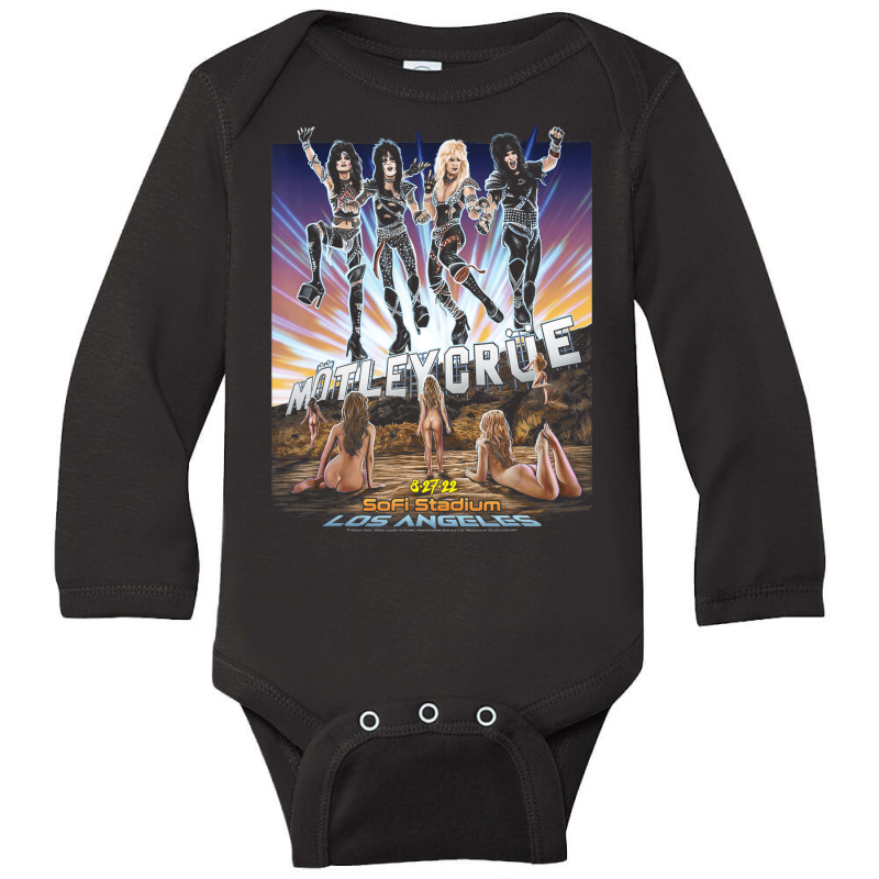 MÃ¶tley CrÃ¼e   The Stadium Tour Los Angeles T Long Sleeve Baby Bodysuit by fiddolamuf | Artistshot