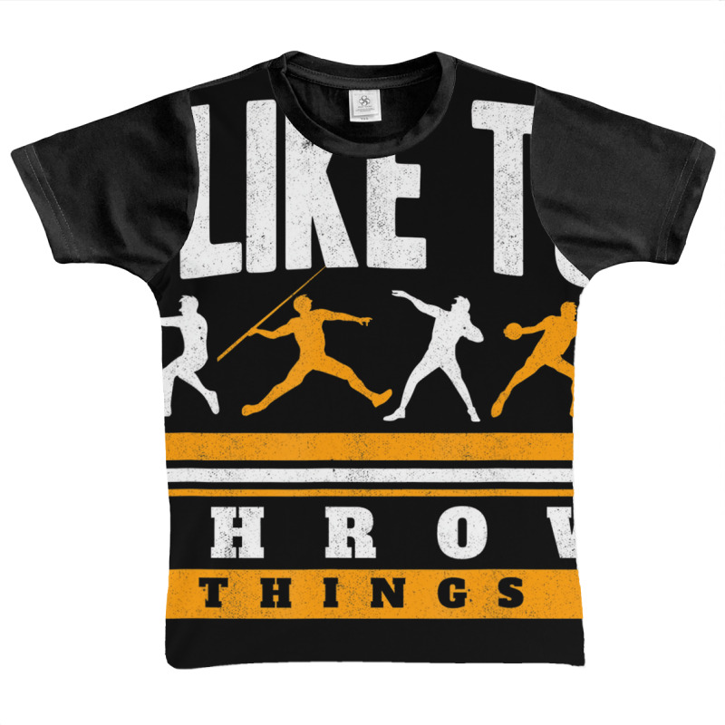 I Like To Throw Things Track And Field Thrower Sho Graphic Youth T-shirt by arainro | Artistshot