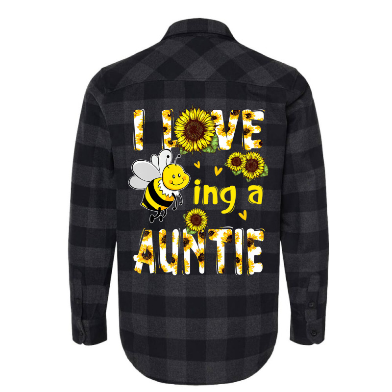 I Love Being A Auntie Sunflower Bee, Mother's Day Flannel Shirt | Artistshot