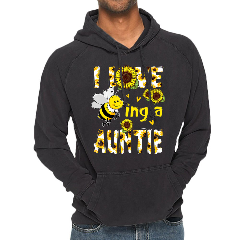 I Love Being A Auntie Sunflower Bee, Mother's Day Vintage Hoodie | Artistshot