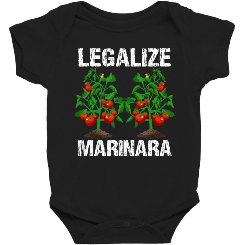 Legalize Marinara Funny Italian Food Parodie Tomat Baby Bodysuit by karynadreck | Artistshot