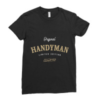 Handyman Funny Job Title Profession Birthday Worke Ladies Fitted T-shirt | Artistshot