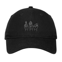 Registered Behavior Technician Sign Language Asl R Adjustable Cap | Artistshot