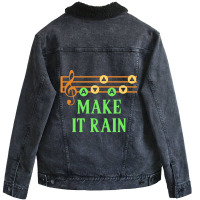 Make It Rain Song Of Storms  Awesome 90's Novelty Unisex Sherpa-lined Denim Jacket | Artistshot