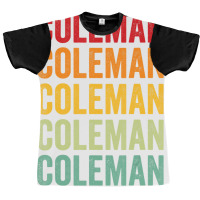 Coleman County, Texas, Rainbow Text Design T Shirt Graphic T-shirt | Artistshot