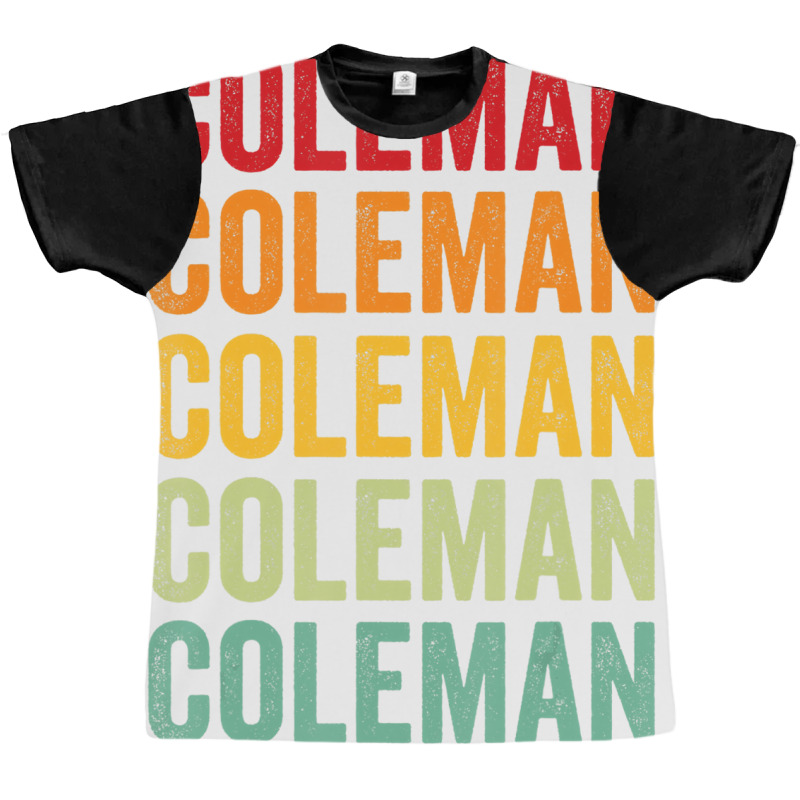 Coleman County, Texas, Rainbow Text Design T Shirt Graphic T-shirt | Artistshot