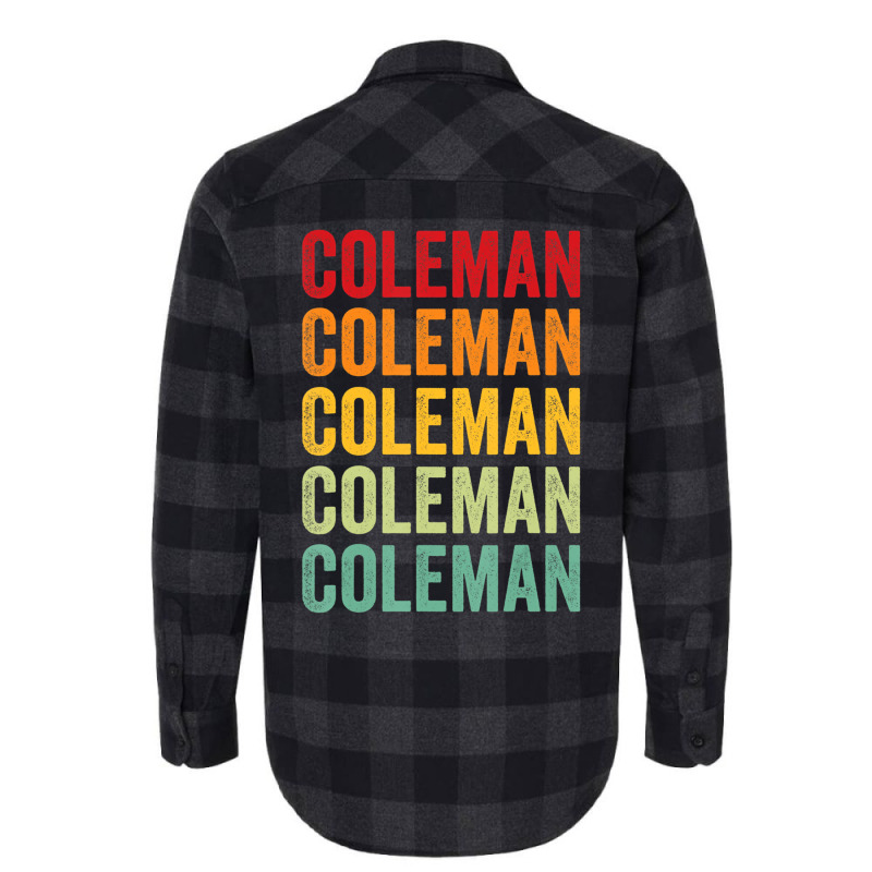 Coleman County, Texas, Rainbow Text Design T Shirt Flannel Shirt | Artistshot