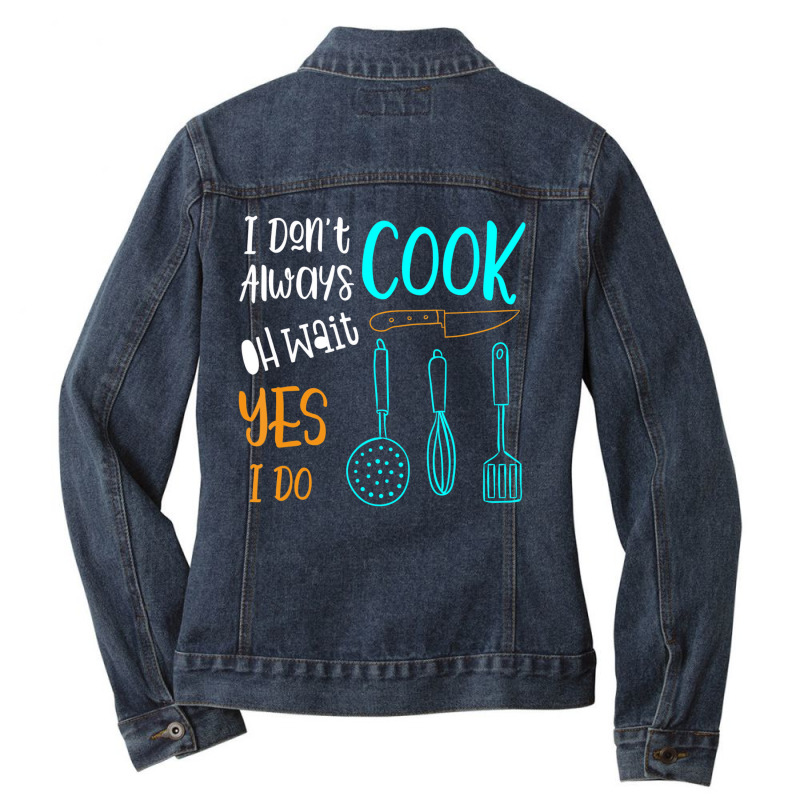 Funny Cooking Saying Sous Chef Perfect Gift Kitche Ladies Denim Jacket by voutsro | Artistshot