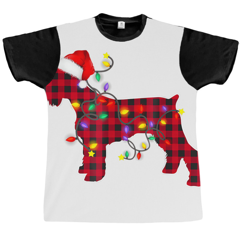 Miniature Schnauzer Dog Lights Christmas Matching Graphic T-shirt by bettincam | Artistshot