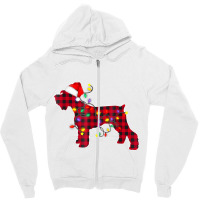 Miniature Schnauzer Dog Lights Christmas Matching Zipper Hoodie | Artistshot