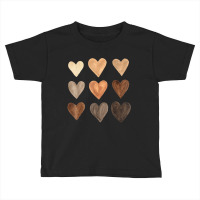 Diversity Heart Skin Tones Black Pride Melanin Kin Toddler T-shirt | Artistshot