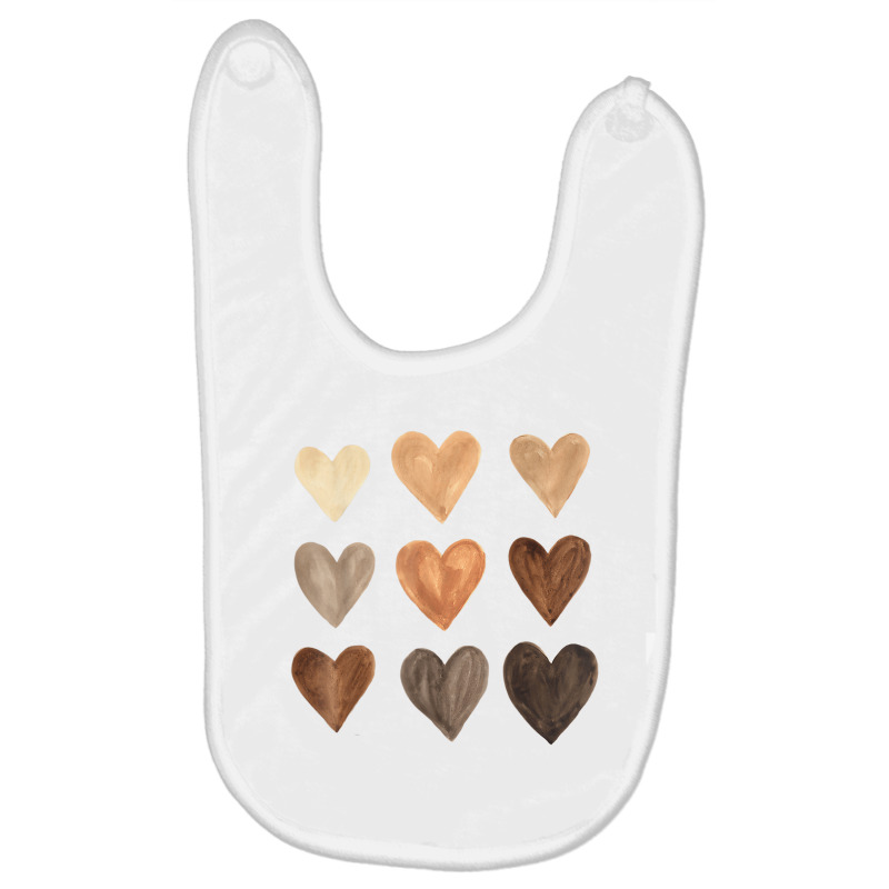 Diversity Heart Skin Tones Black Pride Melanin Kin Baby Bibs | Artistshot