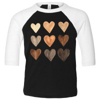 Diversity Heart Skin Tones Black Pride Melanin Kin Toddler 3/4 Sleeve Tee | Artistshot