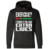 Extra Lives Funny Video Game Controller Retro Game Champion Hoodie | Artistshot