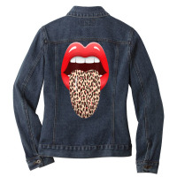 Eyelashes Lips And Tongue Women Kiss Clothes Lip B Ladies Denim Jacket | Artistshot