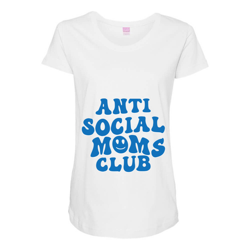 Cool Slogan Single Mom Club Light Background Maternity Scoop Neck T-shirt | Artistshot