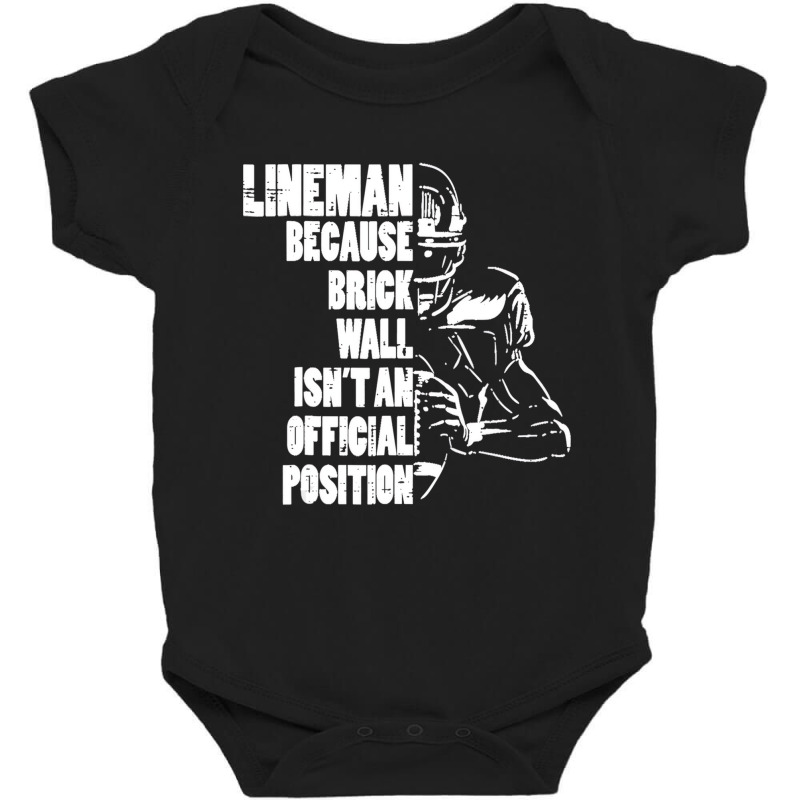 American Football Lineman Because Brick Wall Funny Baby Bodysuit | Artistshot