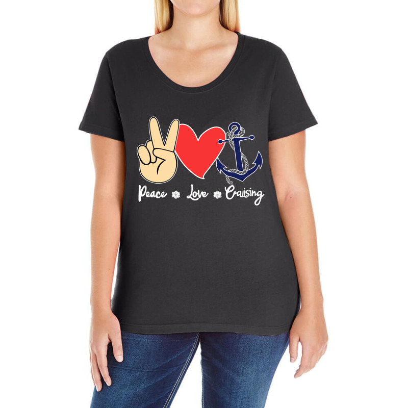 Cool Design Peace Love Cruising New Ladies Curvy T-shirt | Artistshot