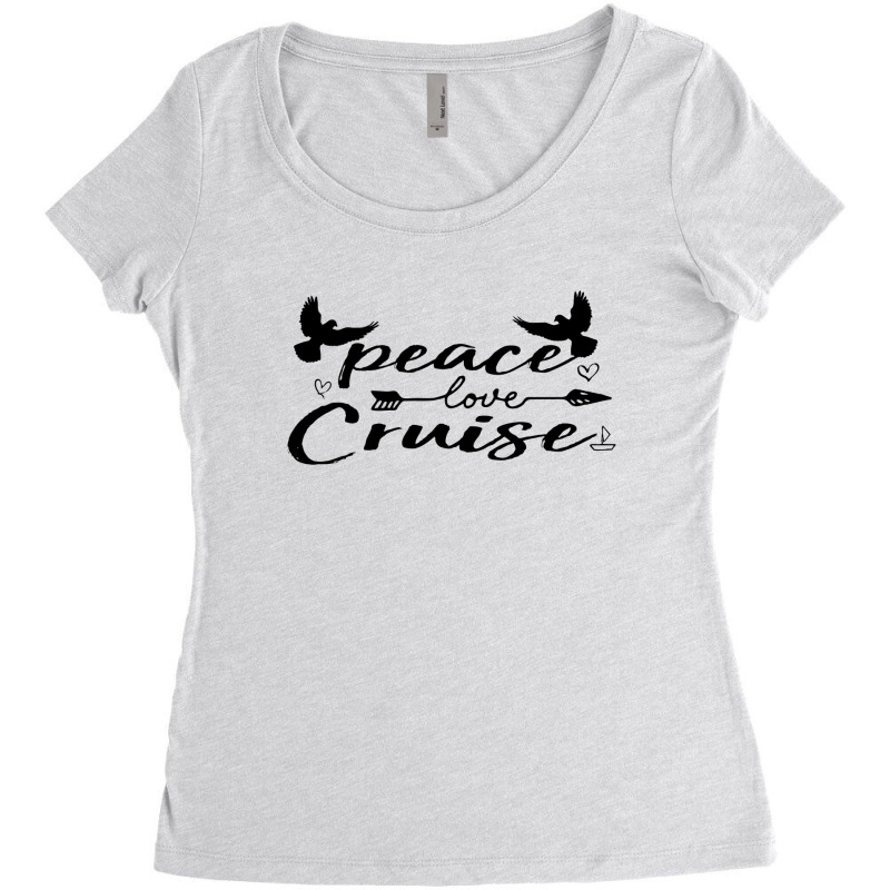 Peace Love Cruise Women's Triblend Scoop T-shirt | Artistshot