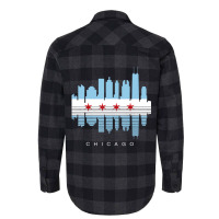 Vintage Chicago Illinois Flag Skyline For Men Or W Flannel Shirt | Artistshot