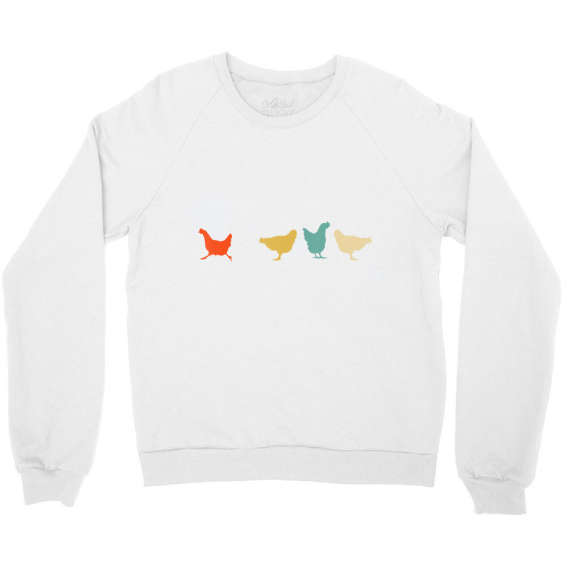 Vintage Chickens Funny Cute Chicken Pet Owner Gift Crewneck Sweatshirt by hausch | Artistshot