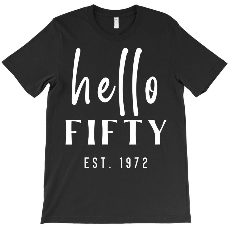 50th Birthday Milestone Women's Hello Fifty Party T-Shirt by mauthe | Artistshot