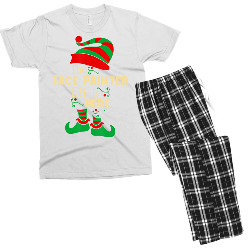 Face Painter Elf Christmas Matching Family Christm Men's T-shirt Pajama Set by lavinia | Artistshot