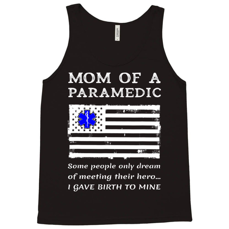 Proud Paramedic Mom Mother Usa American Flag Medic Tank Top | Artistshot