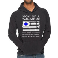 Proud Paramedic Mom Mother Usa American Flag Medic Vintage Hoodie | Artistshot