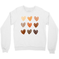 Diversity Heart Skin Tones Black Pride Melanin Kin Crewneck Sweatshirt | Artistshot