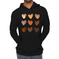 Diversity Heart Skin Tones Black Pride Melanin Kin Lightweight Hoodie | Artistshot