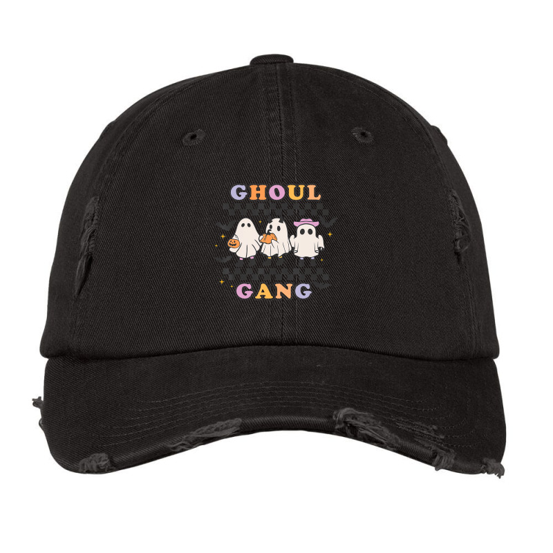 Retro Groovy Ghoul Gang Halloween Ghost Boo Fall A Vintage Cap | Artistshot