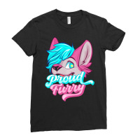 Proud Furry Fandom Furries Tails Ears Furry Person Ladies Fitted T-shirt | Artistshot