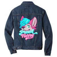 Proud Furry Fandom Furries Tails Ears Furry Person Men Denim Jacket | Artistshot