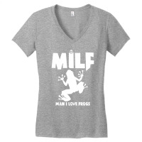 Man I Love Frogs New Funny Slogan Milf Women's V-neck T-shirt | Artistshot