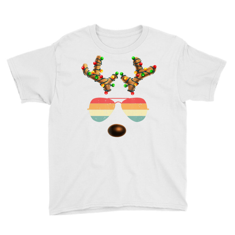 Vintage Face Reindeer Christmas Retro Gift Men Wom Youth Tee by hausch | Artistshot