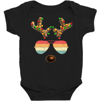 Vintage Face Reindeer Christmas Retro Gift Men Wom Baby Bodysuit | Artistshot